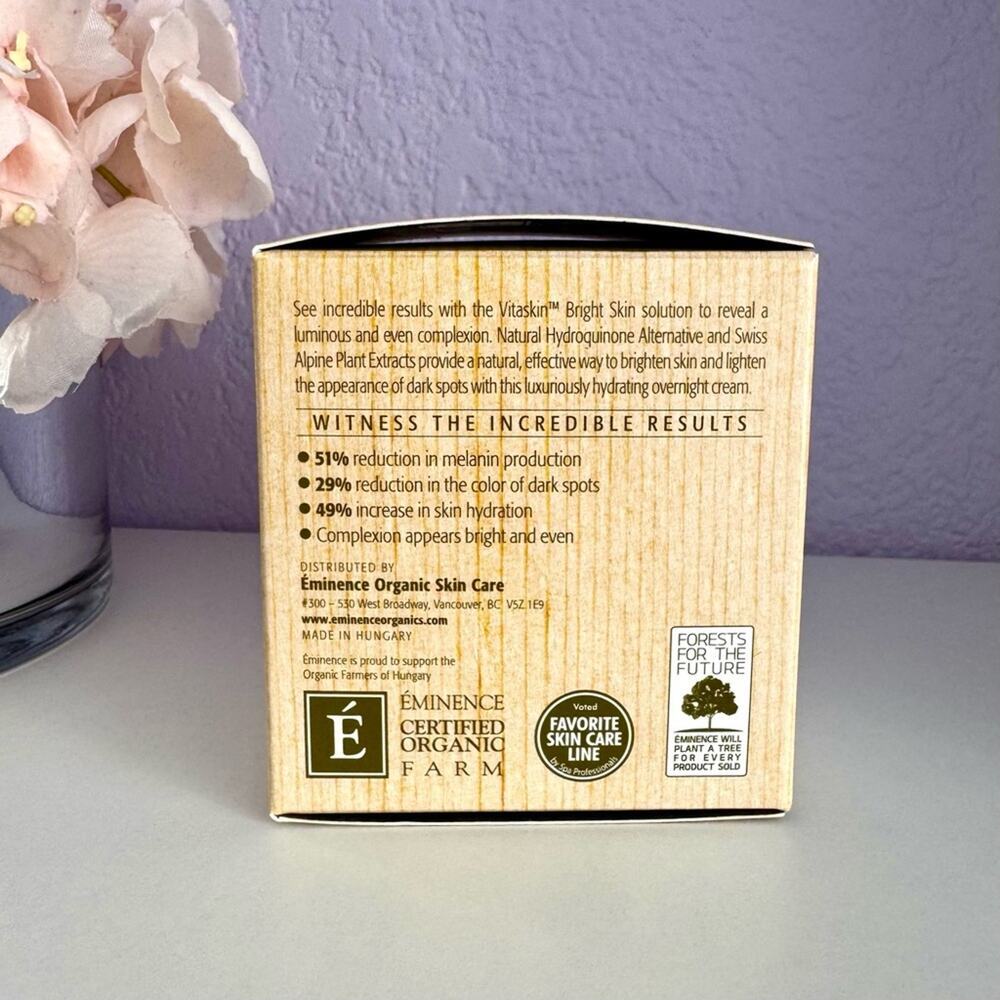 New! EMINENCE Organic Bright Skin Overnight Correcting Cream, 60ml/2oz - Picture 5 of 8